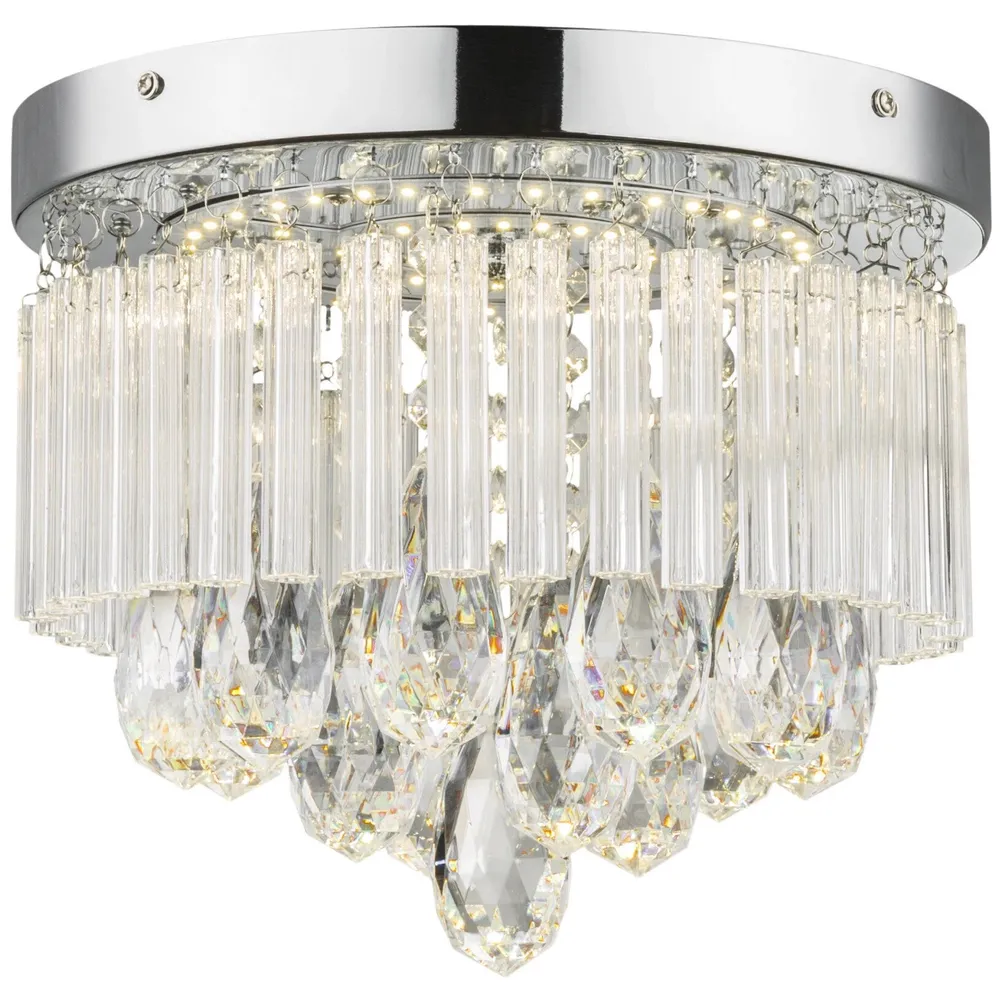 Plafoniera LED Manilo 68598A, 12 W, 960 lm, lumina neutra, decoratiuni transparente, clasic
