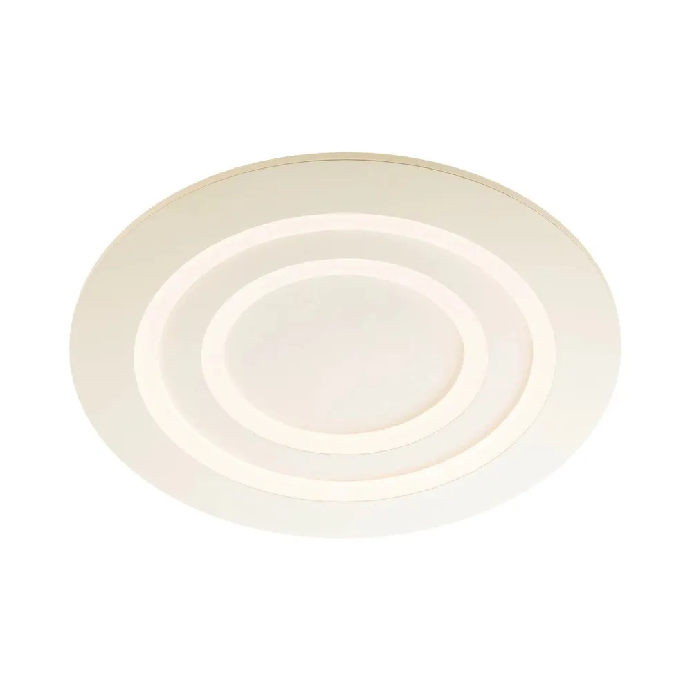 Plafoniera LED Ravel 05-1016, 110 W, 1568 / 3059 / 1657 lm, lumina calda / neutra / rece, dimabil, cu telecomanda, alb, modern