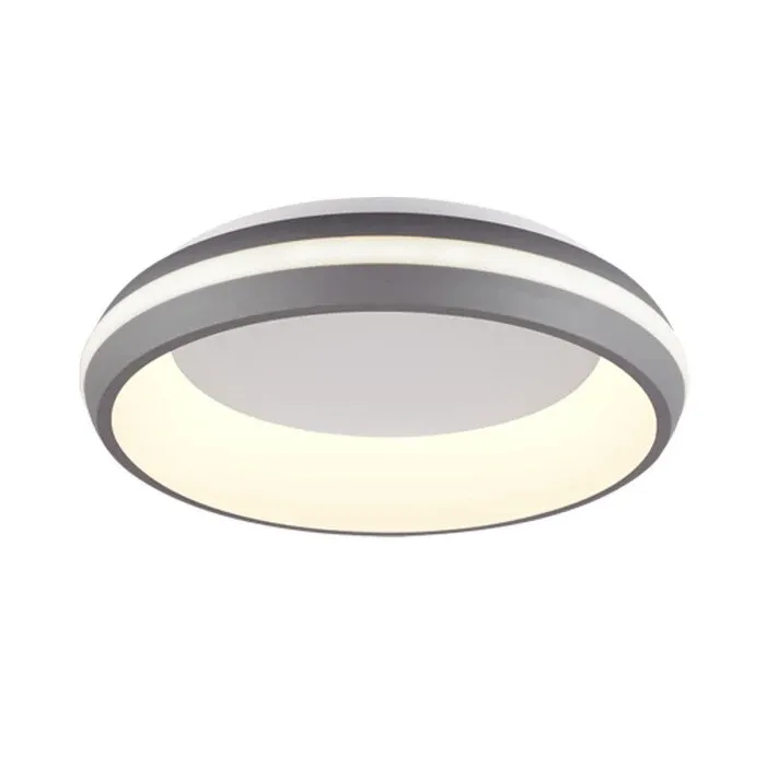 Plafoniera LED Striped PL1 KL151037, 100 W, lumina calda / neutra / rece, dimabil, alb + gri, modern