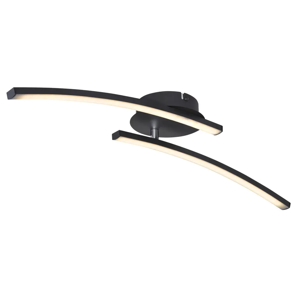 Plafoniera LED Tansy, 12W, negru mat, 135x105x390mm