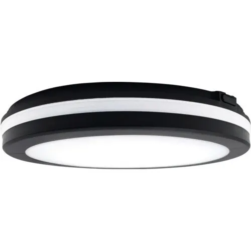 Plafoniera LED Top Light Comet 30C, 24W, negru, Diametru 30cm, 2400 lumeni, IP54