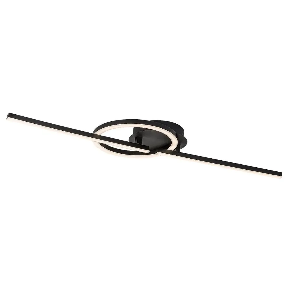 Plafoniera LED Twisterra 71395, 24 W, 1800 lm, lumina neutra, negru, modern