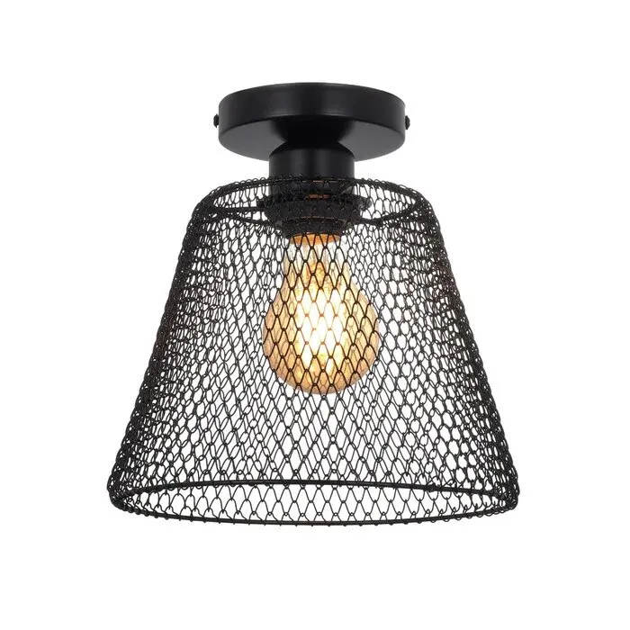 Plafoniera Loana KL100094, 1 x E27, negru, industrial