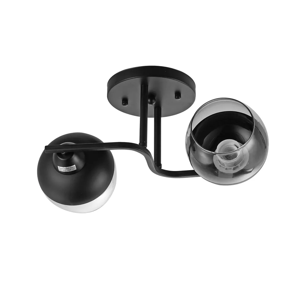 Plafoniera Matty KL100080, 2 x E27, negru, modern
