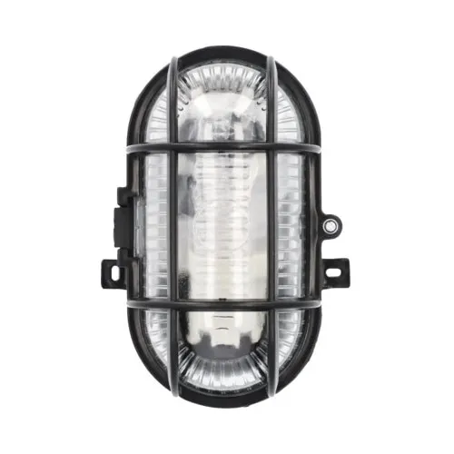 Plafoniera neagra UNITEC 60W, IP44, 170x120x105mm, exterior