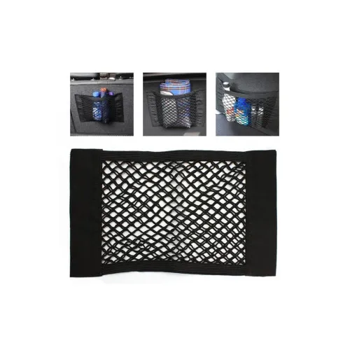 Plasa elastica organizator portbagaj tip buzunar cu scai si banda adeziva marime S 25x30cm