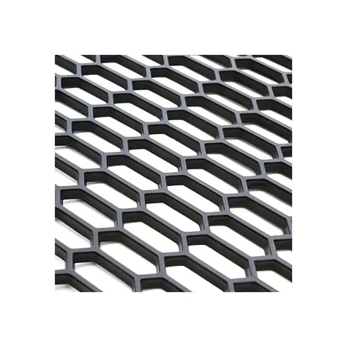 Plasa tuning auto neagra plastic ABS orificii mici 119 x 40 cm — imaginea 4