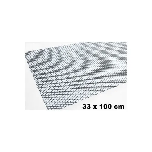 Plasa Tuning Neagra metalica 100x33cm