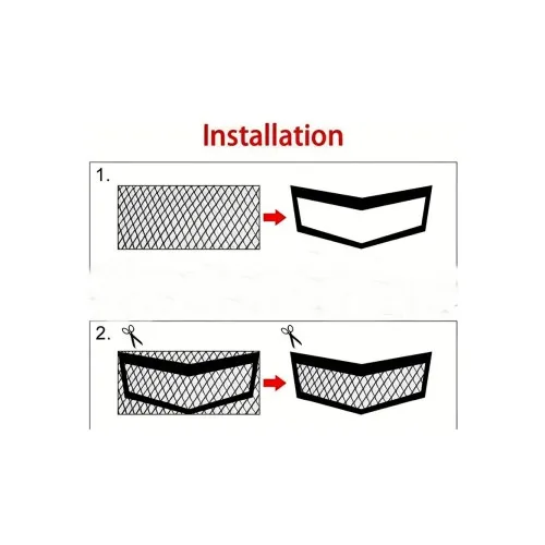 Plasa tuning rosie metalica 100x33cm — imaginea 3