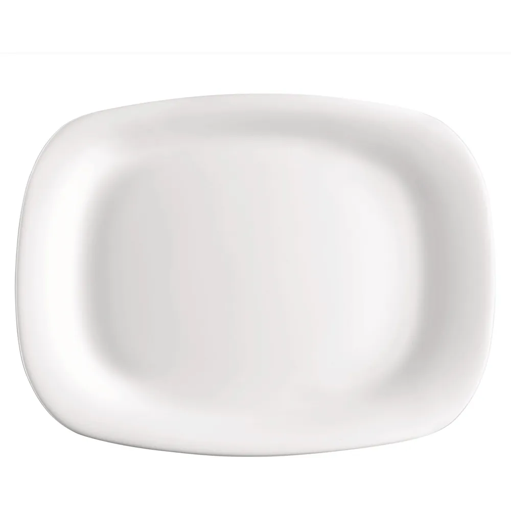 Platou Parma, forma dreptunghiulara, opal, alb, 34 x 24 cm