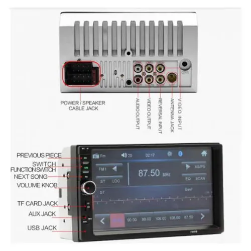 PLAYER MP3 / MP5 AUTO 7010 7" cu mirrorlink — imaginea 2