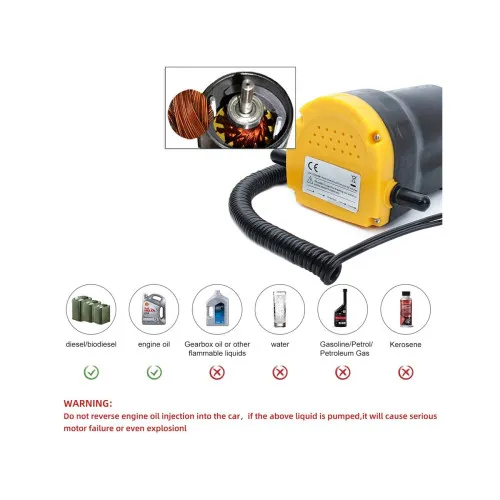 Pompa combustibil ulei motor diesel 12V 80W PO0008 — imaginea 3