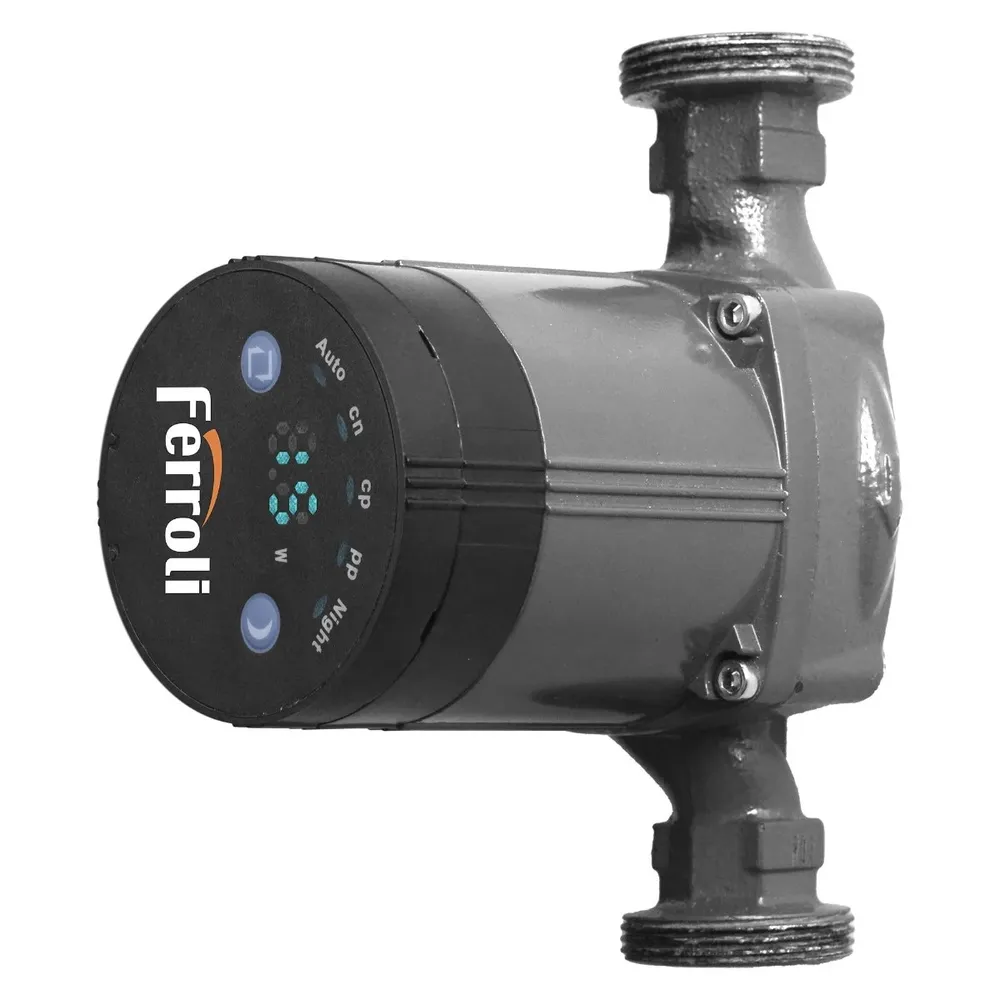 Pompa de recirculare apa calda Ferroli CRS 25-8 EAB, 60 W, H max. 8 m, Q max. 3.9 mc/h, 180 mm, 220 V