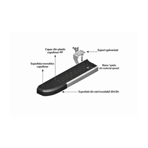 Praguri laterale auto negre aluminiu compatibile Ford Kuga III 2020-> +UF65 BRK01 — imaginea 4