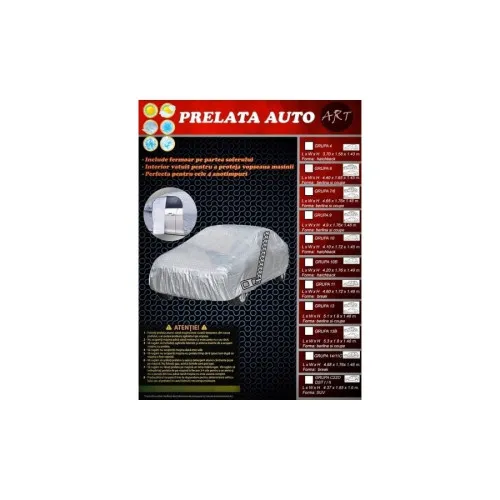Prelata Auto Deluxe SUV VAN Grupa 20 4.6x1.75x1.45m Impermeabila cu Fermoar — imaginea 6