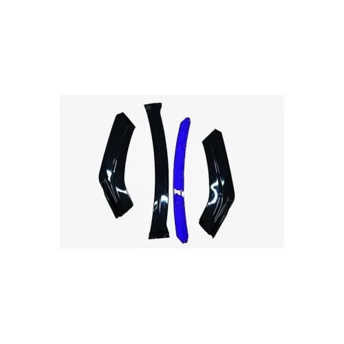 Prelungire bara fata universala spoiler auto negru lucios cu albastru 175 cm din ABS flexibil 4 piese — imaginea 3