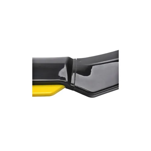 Prelungire bara fata universala spoiler auto negru lucios cu galben 175 cm din ABS flexibil 4 piese — imaginea 5