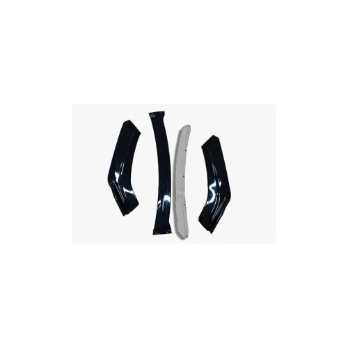 Prelungire bara fata universala spoiler auto negru lucios cu gri 175 cm din ABS flexibil 4 piese — imaginea 4