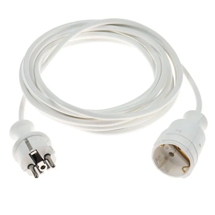 Prelungitor cu fisa si cupla, contact de protectie, 5 m, H05VV-F 3 x 1 mmp
