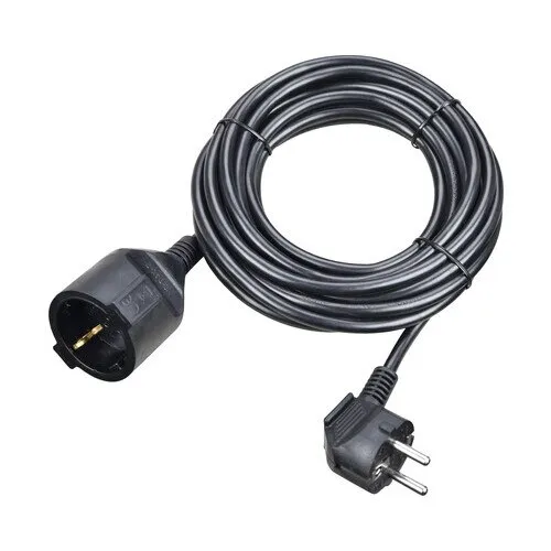 Prelungitor electric 2m 3500W negru, cablu din PVC