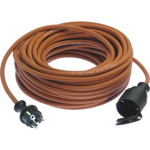 Prelungitor electric 30m 3600W rosu, cablu cauciuc natural, pentru exterior IP44