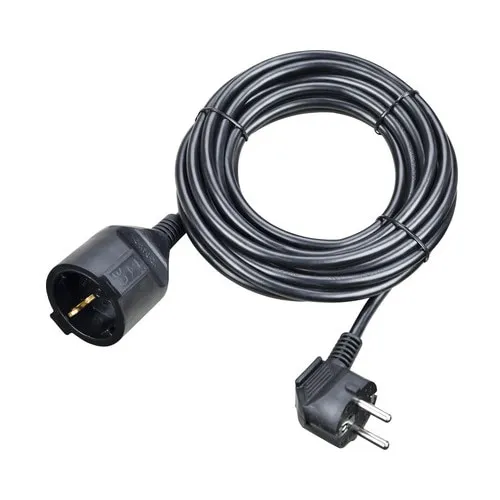 Prelungitor electric 3m 3500W negru, cablu din PVC