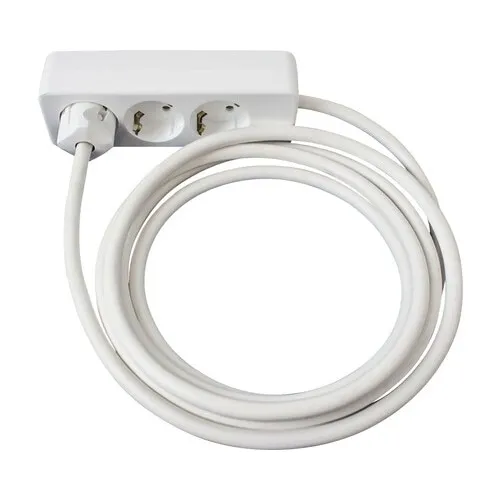 Prelungitor electric Strohm 3 prize 3m 3500W alb, cablu 3x2, 5 mm²