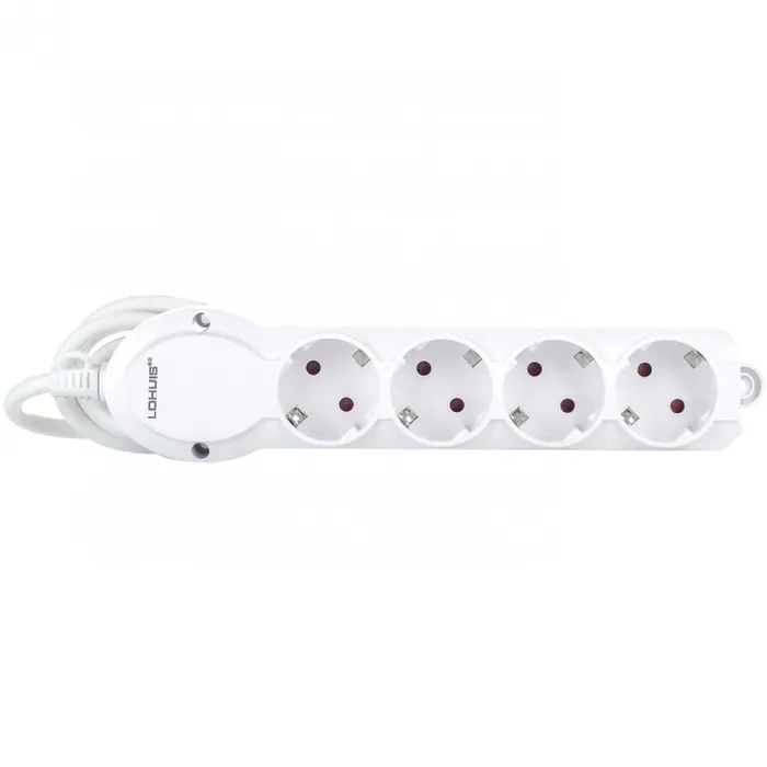 Prelungitor Lohuis 4 prize, 3 m, 3500W, 3 x 1.5 mmp, contact de protectie