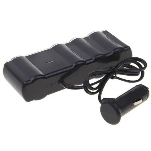 Prelungitor priza 4 cai auto si 2 USB WF4008