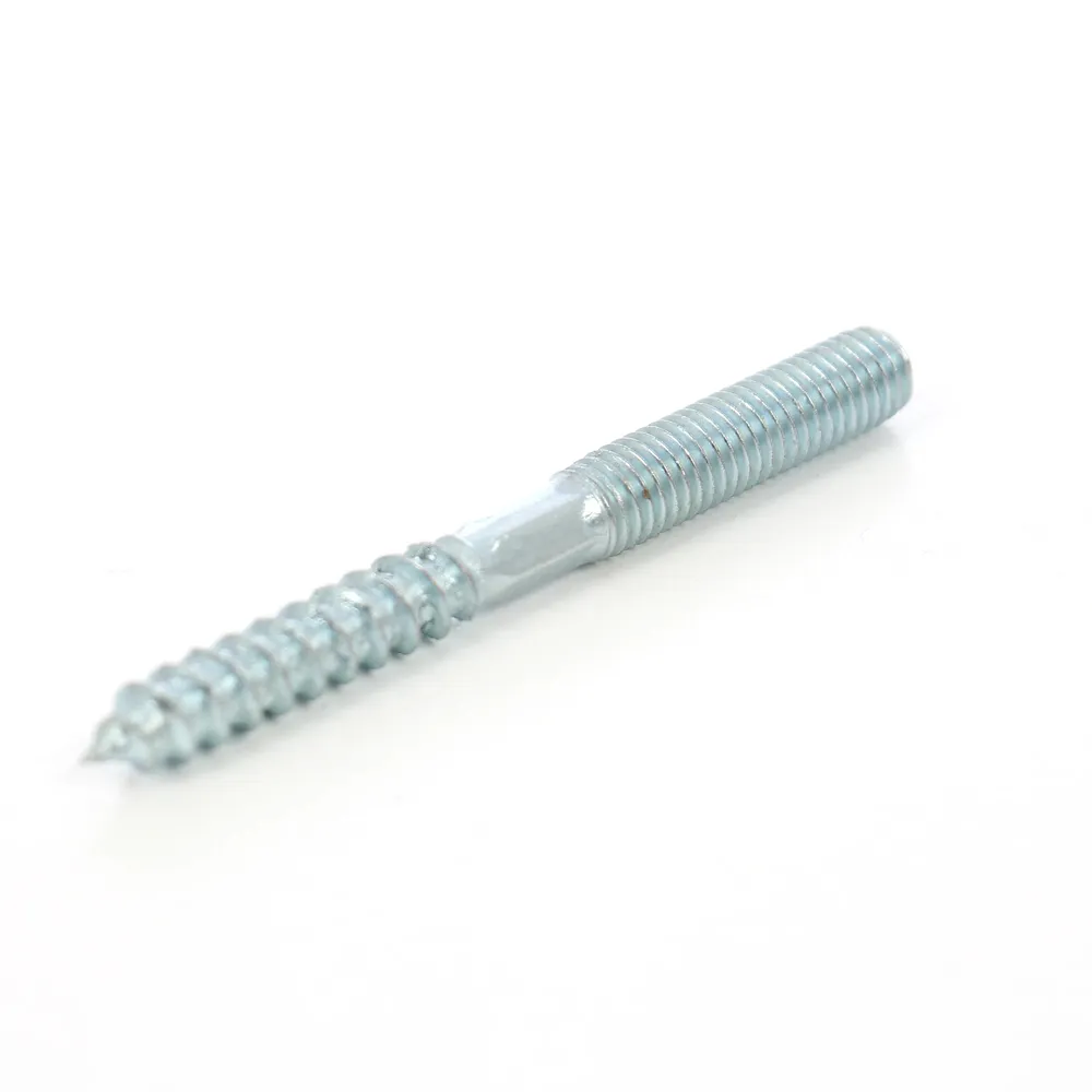 Prezon lemn / metal, din otel, zincat alb, M8 x 80 mm, L35/M30 - SW6
