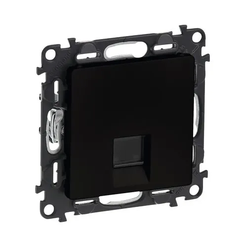 Priza date Legrand Valena Life CAT6, 1 unitate, negru mat, montare aparenta