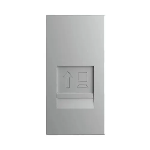 Priza date RJ45 Livolo CAT6, 1 modul, argintiu, montaj sub tencuiala, IP 20