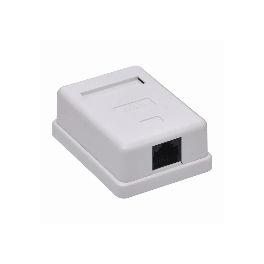 Priza date (RJ45), montaj aplicat, un port, interior, IP20, alba