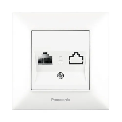 Priza date RJ45 Panasonic Arkedia Slim CAT5e, alb, 1 iesire, protectie IP 20