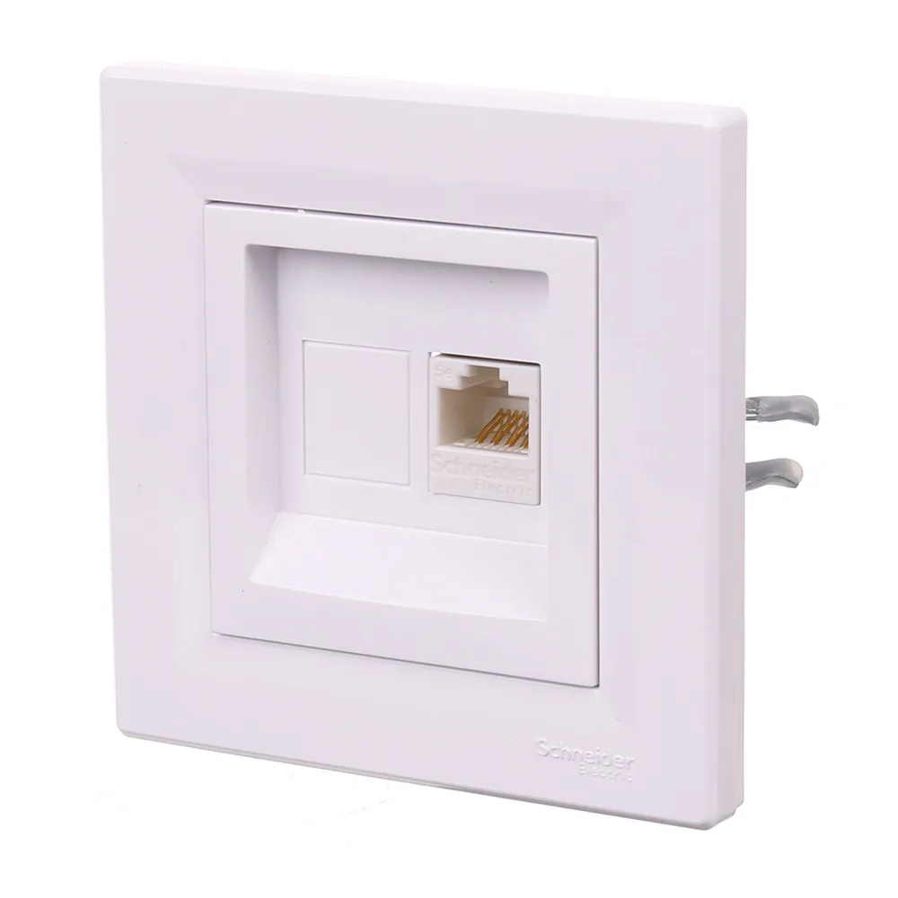 Priza date (RJ45) Schneider Asfora, clasica, IP20, alba