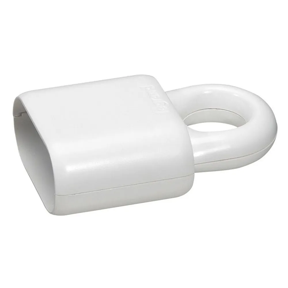 Priza Legrand, cu inel extragere, plastic, iesire spate, alba