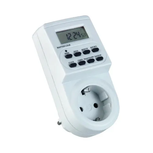 Priza programabila digitala 3500W, alb, temporizator electronic cu display LCD, 1 program