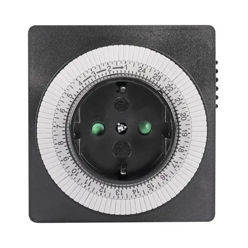 Priza programabila mecanic, compacta 3500W, negru