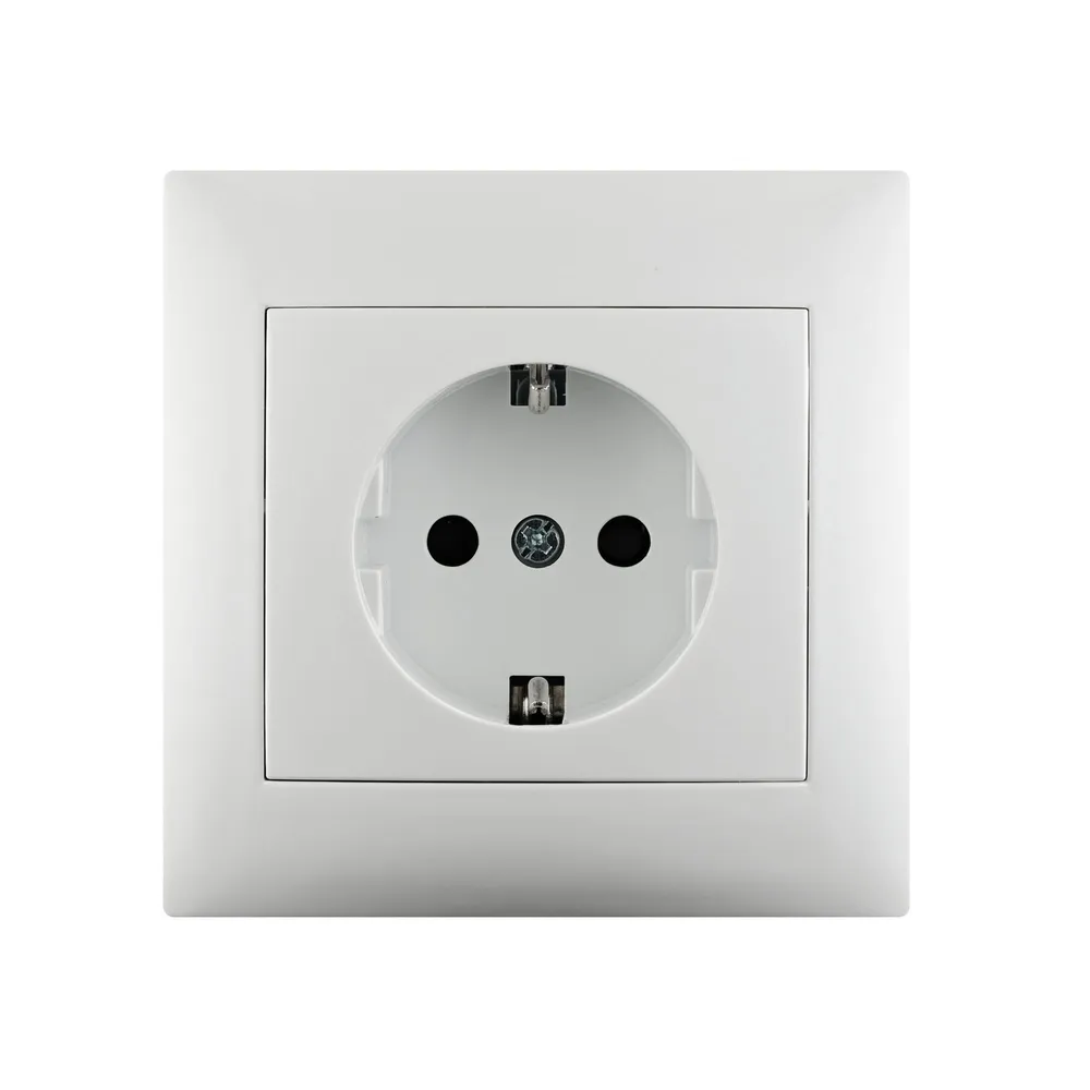 Priza schuko simpla Lexman Lika, clasica, IP20, alba