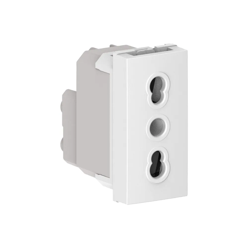 Priza simpla pentru 1 modul, Himel, IP20, alba