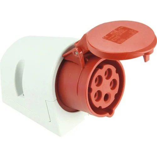 Priza trifazica PCE 32A, montaj aplicat, exterior, IP44, rosu, 1 priza