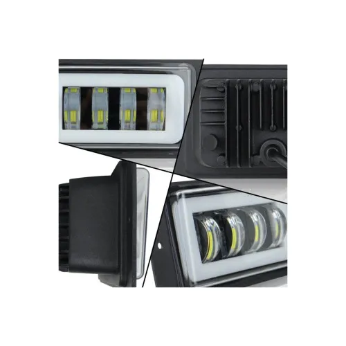 Proiectoare auto LED 15W 12-24V cu Angel Eyes DRL alb sau galben set 2 bucati — imaginea 3