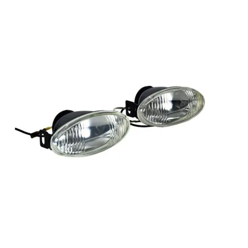 Proiectoare ceata 12V 55W lumina galbena lentila alba set 2 bucati
