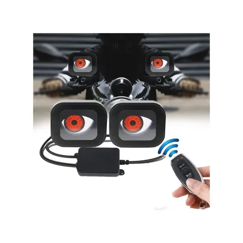Proiectoare LED Devil Eyes 2 inch 12V 6 modele cu telecomanda set 2 bucati — imaginea 4