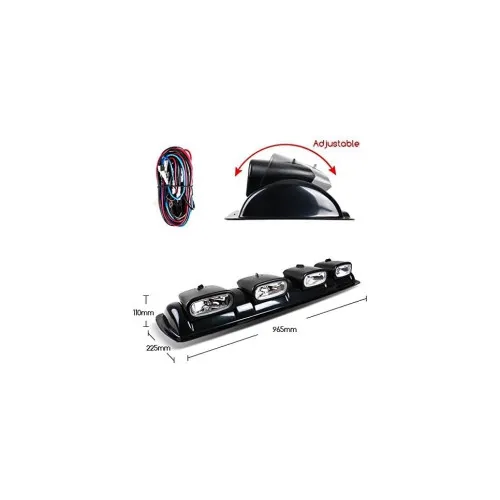 Proiectoare plafon auto cu 4 proiectoare halogen dreptunghiulare reglabile 55W — imaginea 2