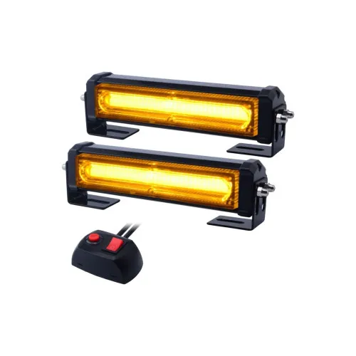 Proiectoare stroboscopice LED COB portocalii 12V-24V set 2 bucati — imaginea 2