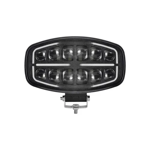 Proiector auto LED 75W 10-30V 2 faze cu DRL alb si portocaliu omologare E9