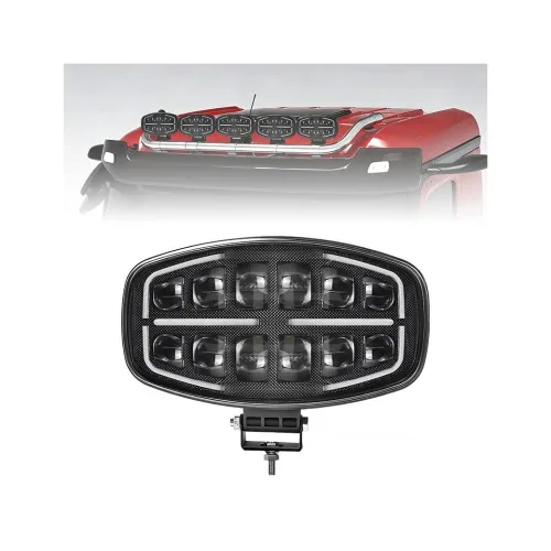 Proiector auto LED 75W 10-30V 2 faze cu DRL alb si portocaliu omologare E9 — imaginea 3