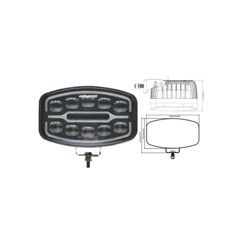 Proiector auto LED 75W 10-30V 2 faze cu DRL alb si portocaliu omologare E9 — imaginea 7