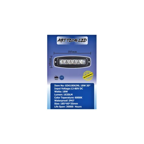Proiector LED 18W Spot Beam 30° 12–24V — imaginea 2